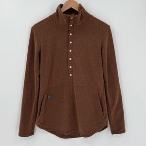 Deso Genevieve Brown Fleece Snap Pullover 8s Women Small Outdoors Hiking‎
